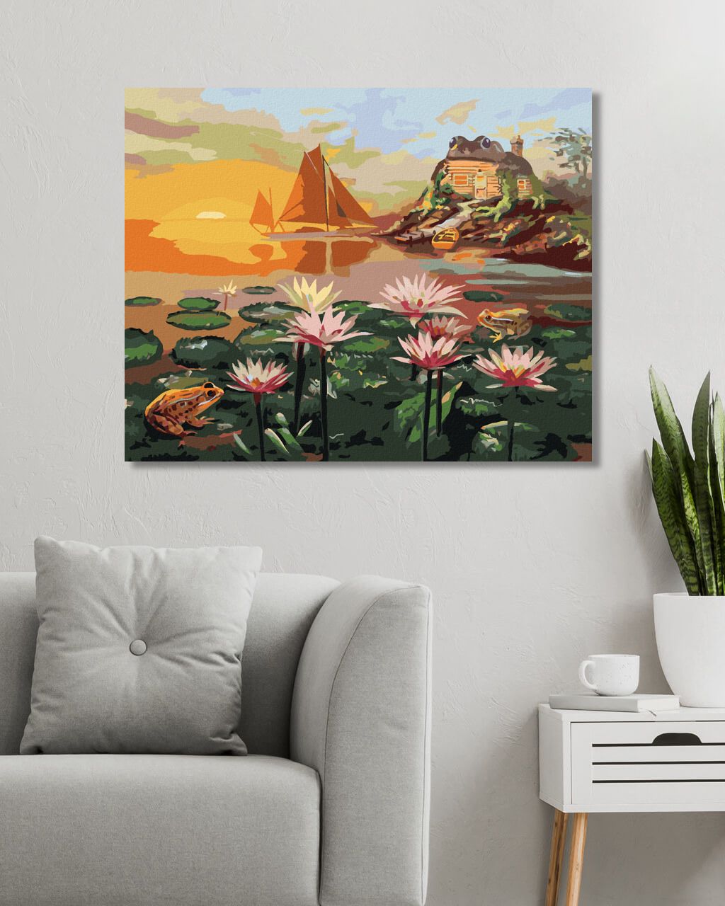 zuty Malování podle čísel - ŽABÍ DŮM (D. RUSTY RUST) - Rozměr: 40x50 cm, Rámování: Varianta: vypnuté plátno na rám - obrázek 2