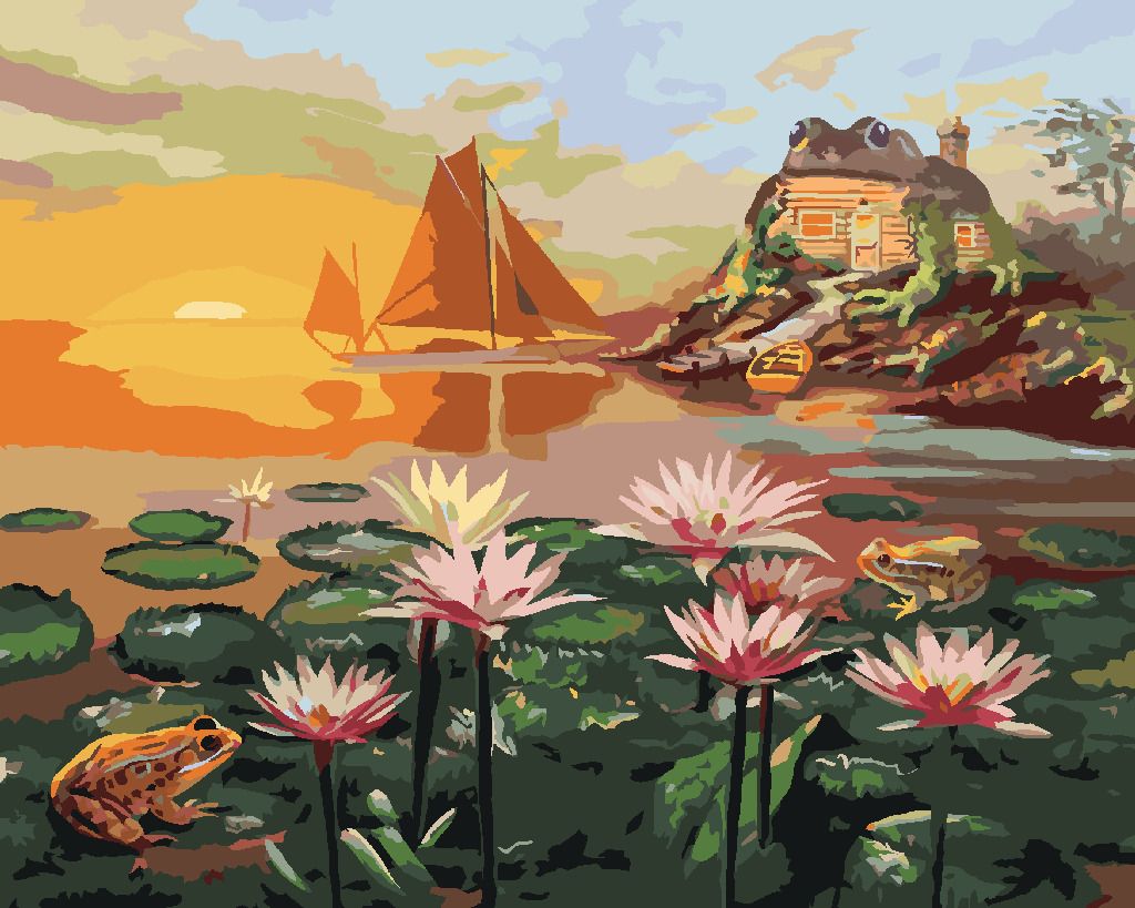 zuty Malování podle čísel - ŽABÍ DŮM (D. RUSTY RUST) - Rozměr: 40x50 cm, Rámování: Varianta: vypnuté plátno na rám - obrázek 10