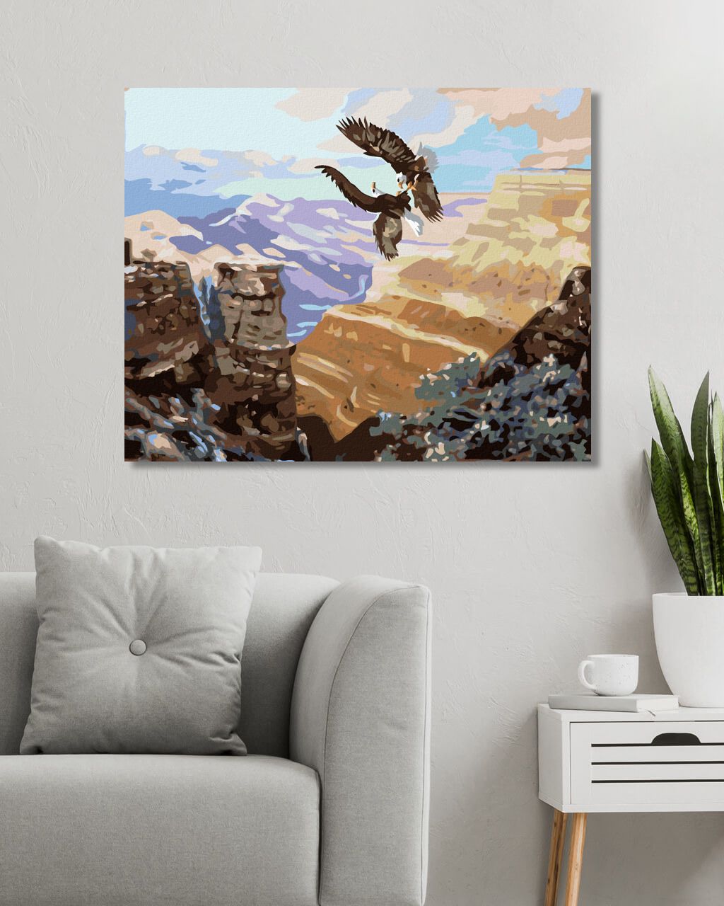zuty Malování podle čísel - OREL V BOJI (D. RUSTY RUST) - Rozměr: 40x50 cm, Rámování: Varianta: vypnuté plátno na rám - obrázek 9