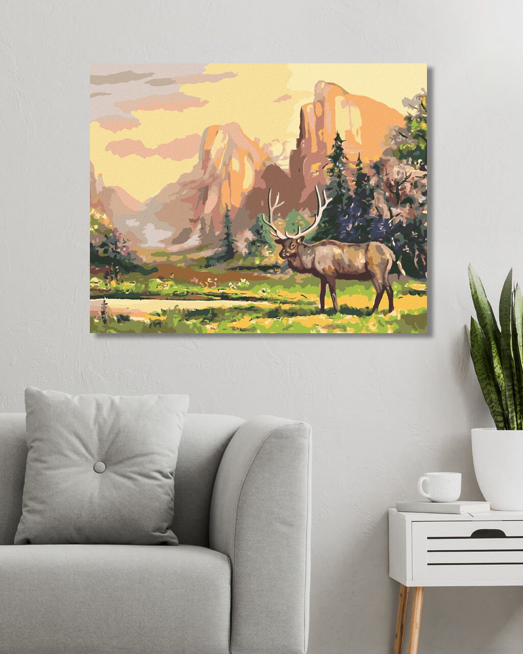 zuty Malování podle čísel - LOS NA JAŘE (D. RUSTY RUST) - Rozměr: 40x50 cm, Rámování: Varianta: vypnuté plátno na rám - obrázek 4