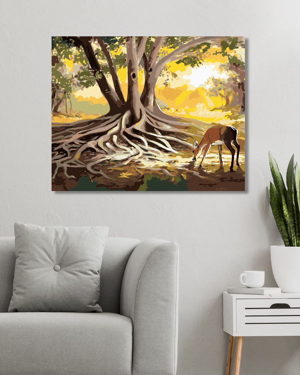 zuty Malování podle čísel - LAŇ U KOŘENE STROMU (D. RUSTY RUST) - Rozměr: 40x50 cm, Rámování: Varianta: bez rámu a bez vypnutí plátna - obrázek 9