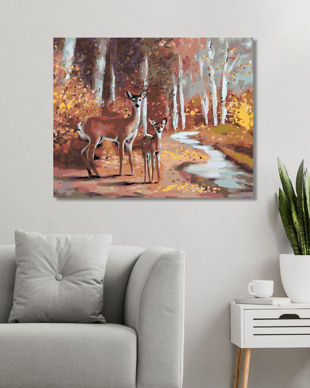 zuty Malování podle čísel - LAŇ S MLÁDĚTEM (D. RUSTY RUST) - Rozměr: 40x50 cm, Rámování: Varianta: vypnuté plátno na rám - obrázek 6