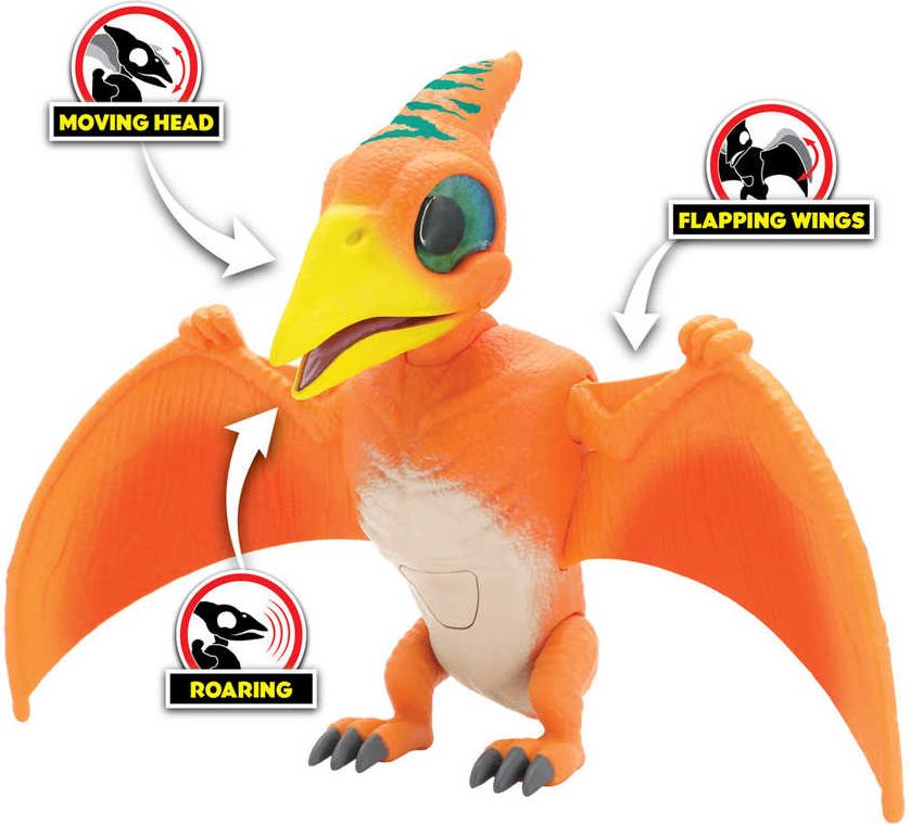 Dudlu Dinosaurus interaktivní Pterodactyl ptakoještěr mává křídly na baterie plast Zvuk - obrázek 2