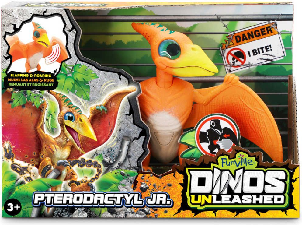 Dudlu Dinosaurus interaktivní Pterodactyl ptakoještěr mává křídly na baterie plast Zvuk - obrázek 3