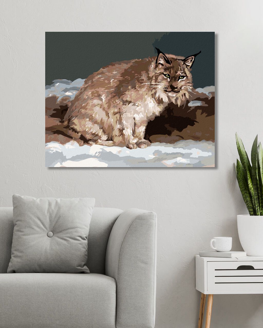zuty Malování podle čísel - RYS V ZIMĚ (D. RUSTY RUST) - Rozměr: 40x50 cm, Rámování: Varianta: bez rámu a bez vypnutí plátna - obrázek 5