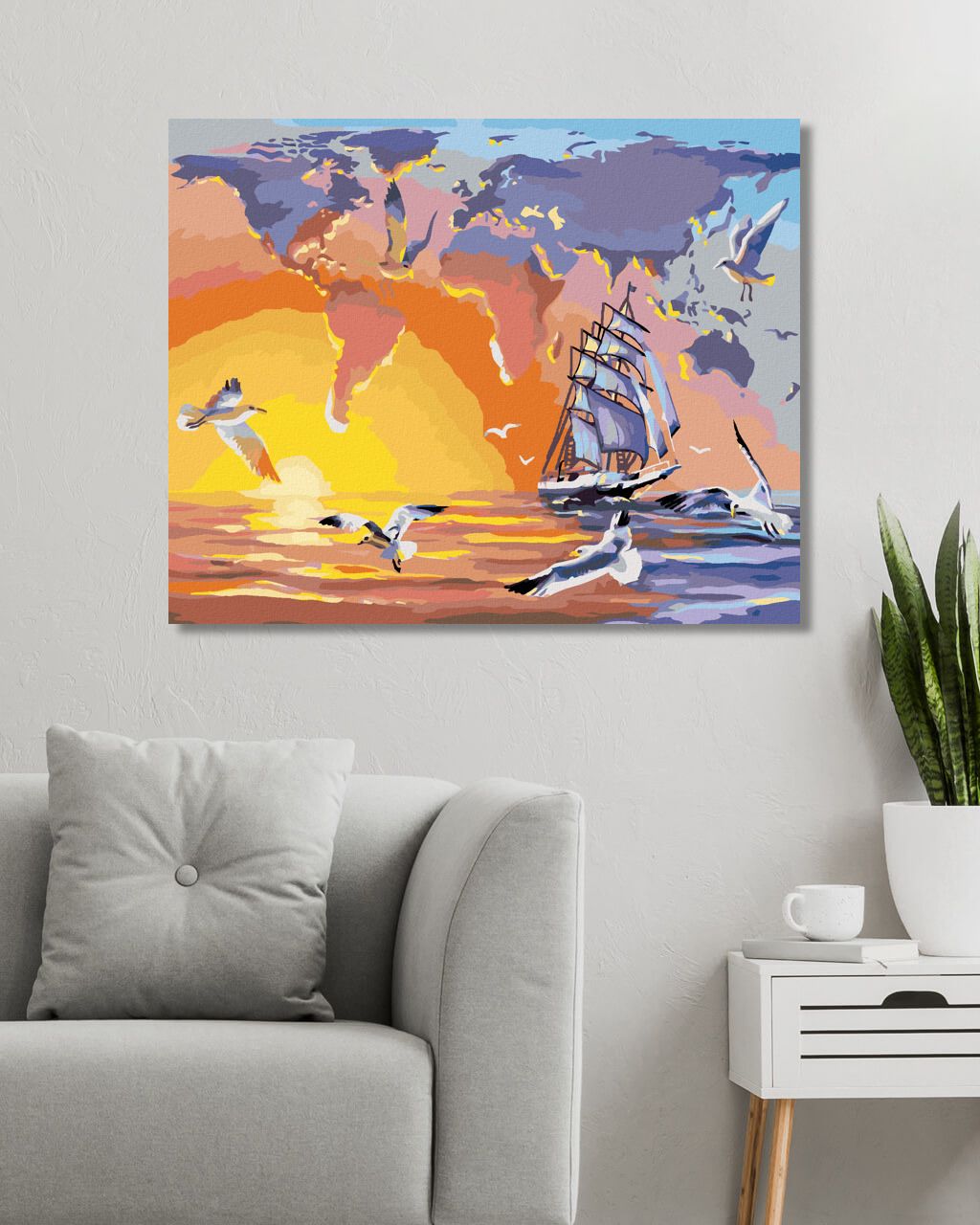 zuty Malování podle čísel - RACEK A SVĚTADÍLY (D. RUSTY RUST) - Rozměr: 40x50 cm, Rámování: Varianta: bez rámu a bez vypnutí plátna - obrázek 2