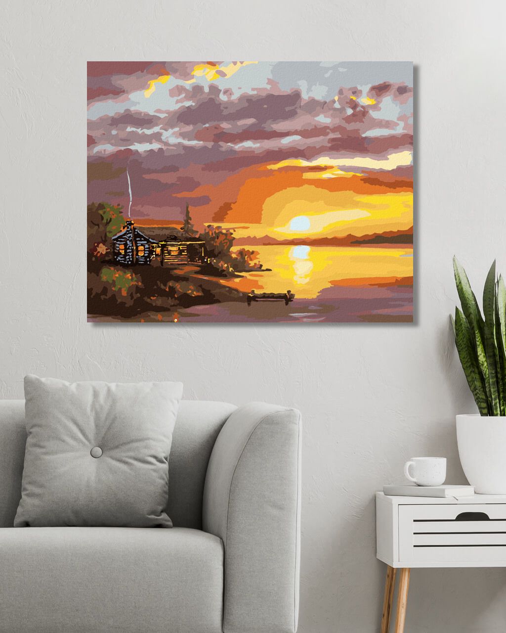 zuty Malování podle čísel - CHATA ZA SOUMRAKU (D. RUSTY RUST) - Rozměr: 40x50 cm, Rámování: Varianta: bez rámu a bez vypnutí plátna - obrázek 10