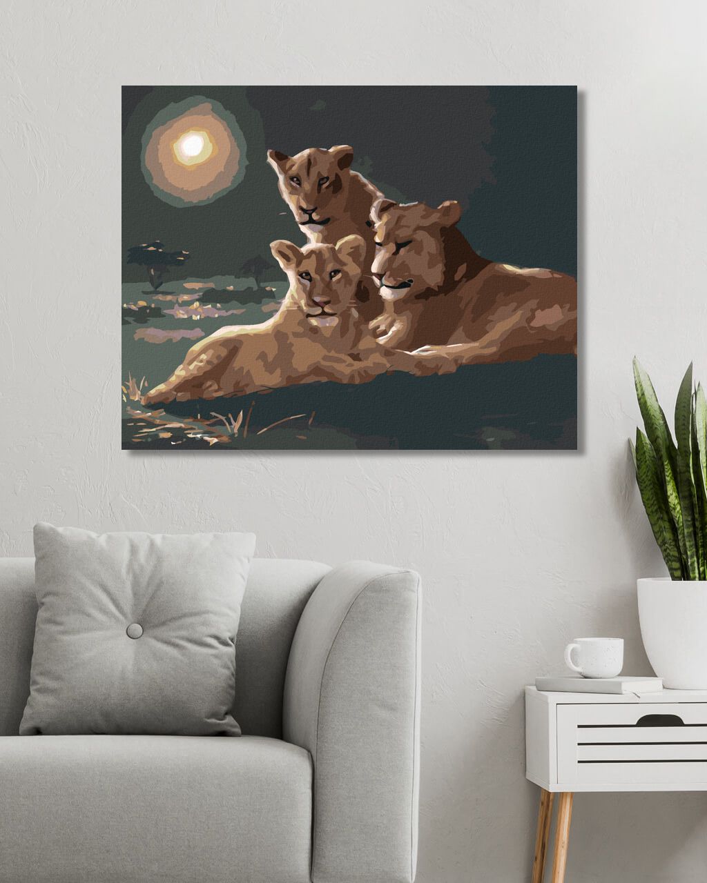 zuty Malování podle čísel - LVICE A LVÍČE (D. RUSTY RUST) - Rozměr: 40x50 cm, Rámování: Varianta: vypnuté plátno na rám - obrázek 5