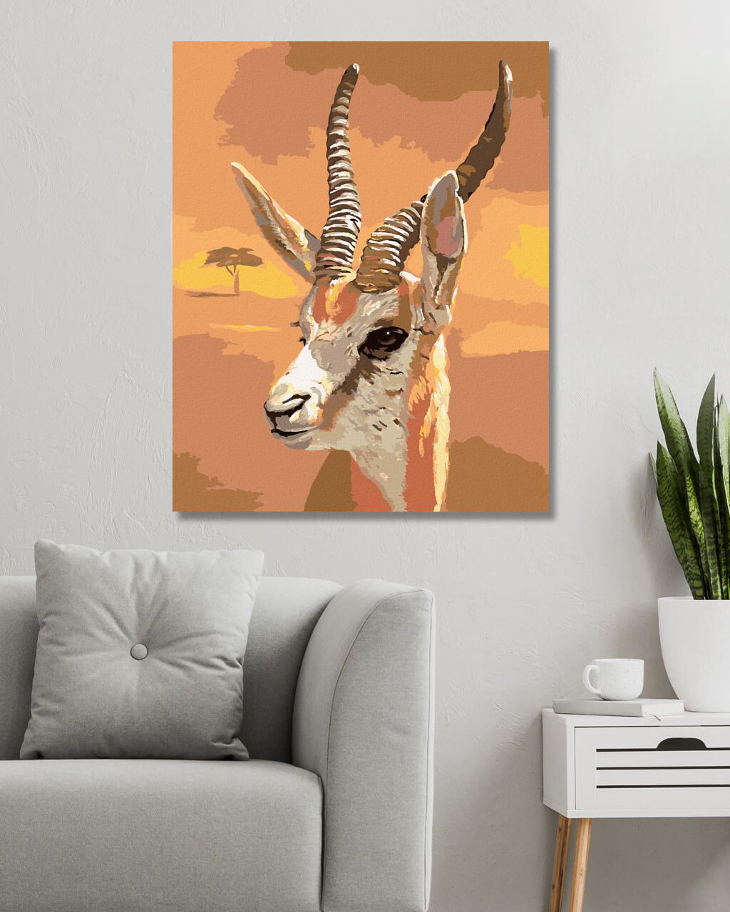 zuty Malování podle čísel - GAZELA (D. RUSTY RUST) - Rozměr: 40x50 cm, Rámování: Varianta: vypnuté plátno na rám - obrázek 7