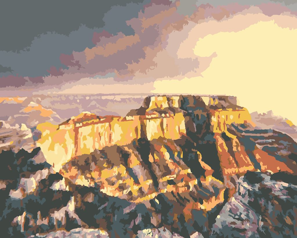 zuty Malování podle čísel - GRAND CANYON (D. RUSTY RUST) - Rozměr: 40x50 cm, Rámování: Varianta: bez rámu a bez vypnutí plátna - obrázek 2