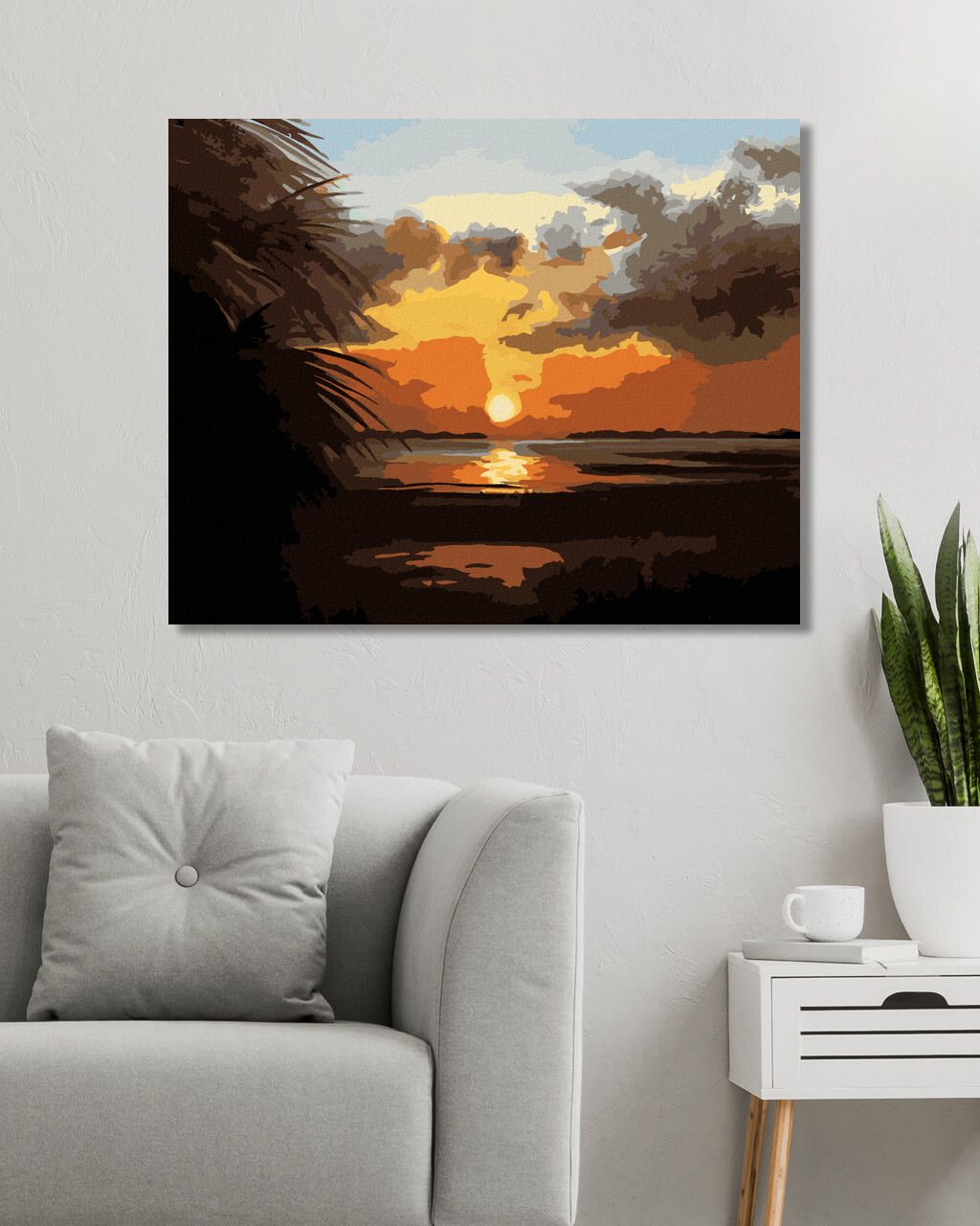 zuty Malování podle čísel - ZAPADAJÍCÍ SLUNCE (D. RUSTY RUST) - Rozměr: 40x50 cm, Rámování: Varianta: vypnuté plátno na rám - obrázek 4