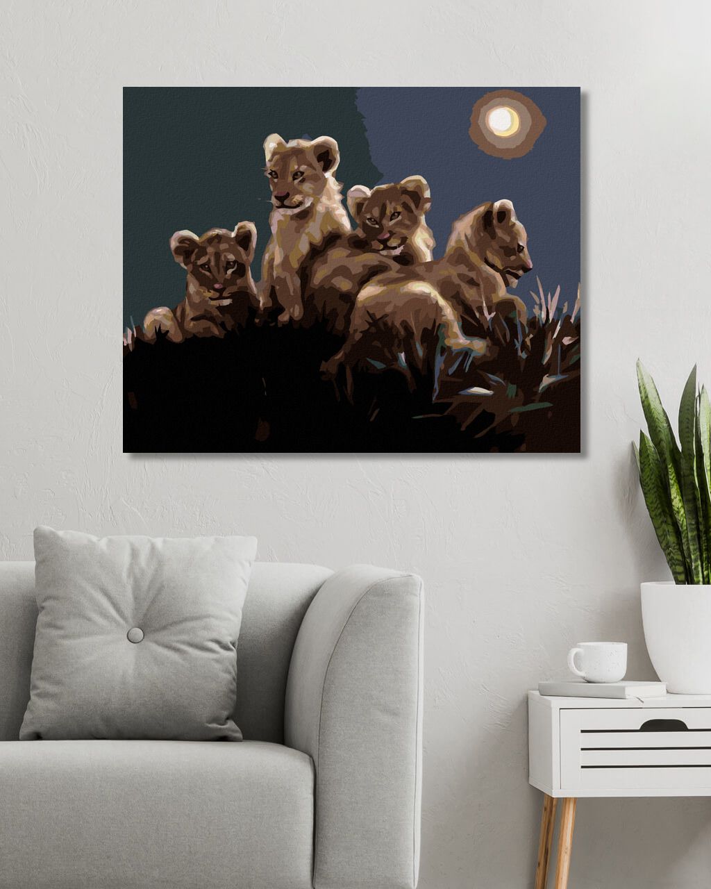 zuty Malování podle čísel - LVÍČATA (D. RUSTY RUST) - Rozměr: 40x50 cm, Rámování: Varianta: bez rámu a bez vypnutí plátna - obrázek 8