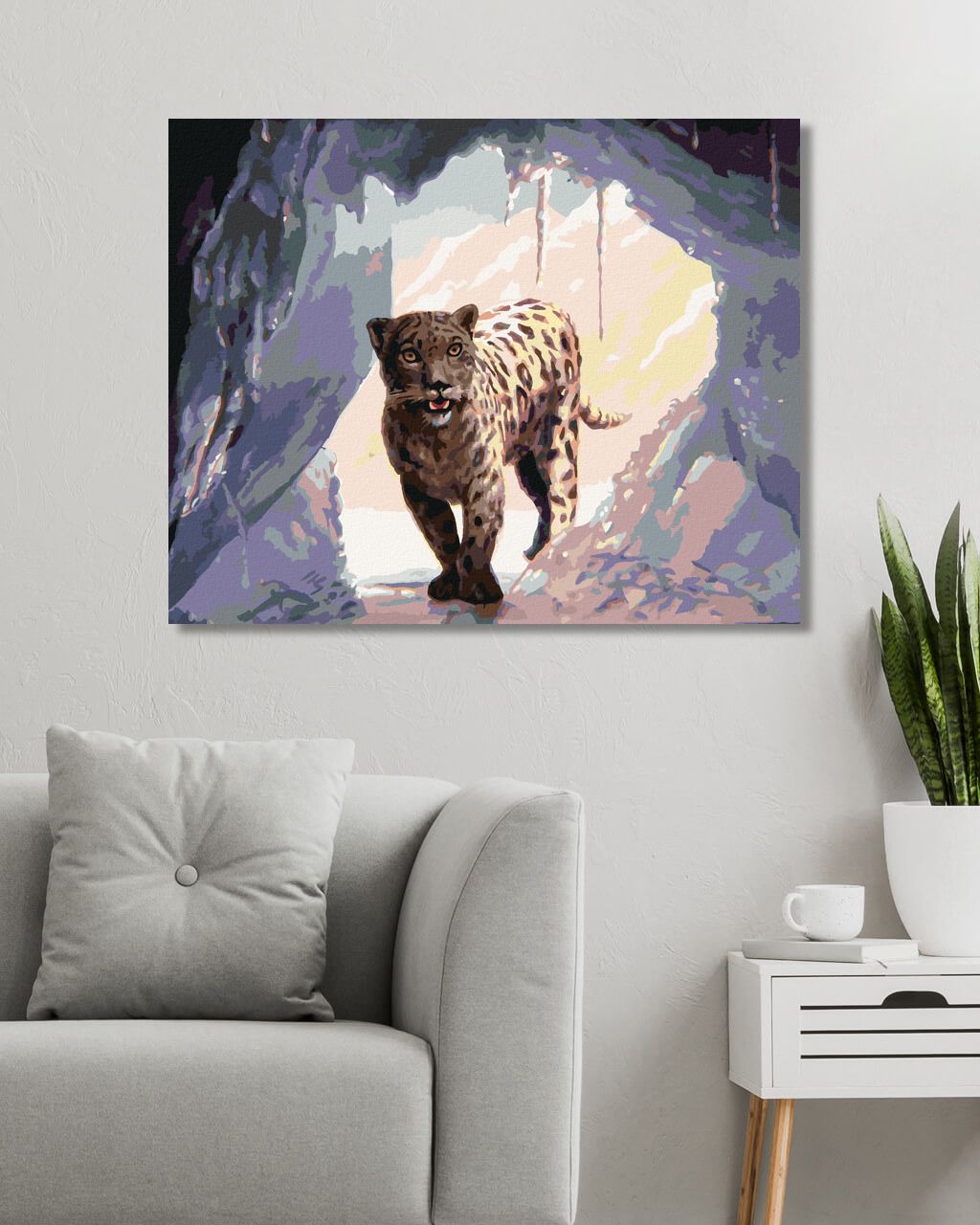 zuty Malování podle čísel - SNĚŽNÝ LEOPARD (D. RUSTY RUST) - Rozměr: 40x50 cm, Rámování: Varianta: bez rámu a bez vypnutí plátna - obrázek 5