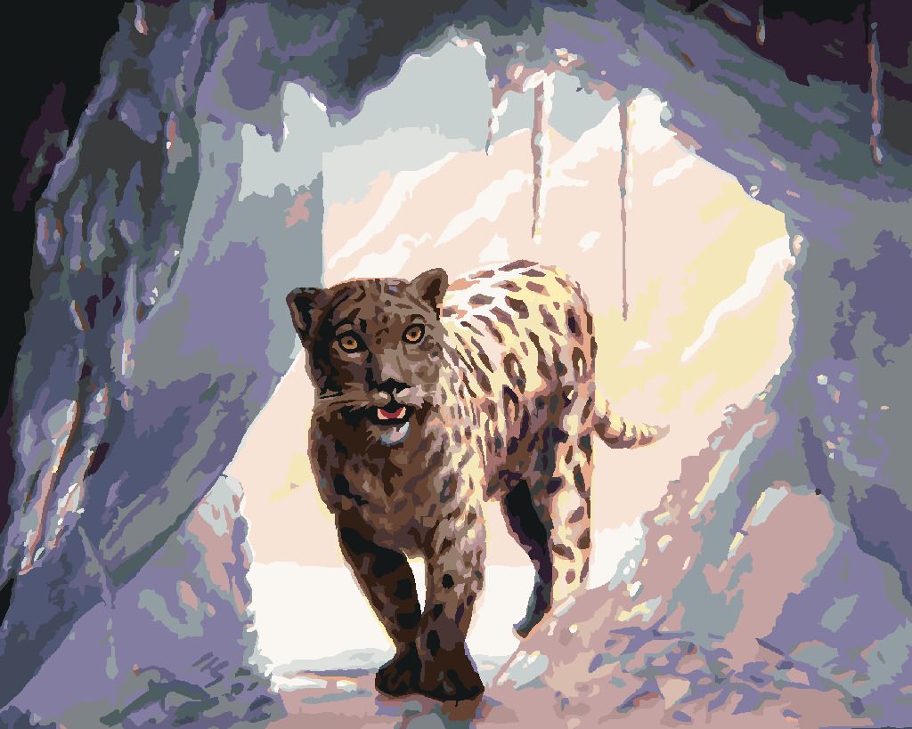 zuty Malování podle čísel - SNĚŽNÝ LEOPARD (D. RUSTY RUST) - Rozměr: 40x50 cm, Rámování: Varianta: bez rámu a bez vypnutí plátna - obrázek 7