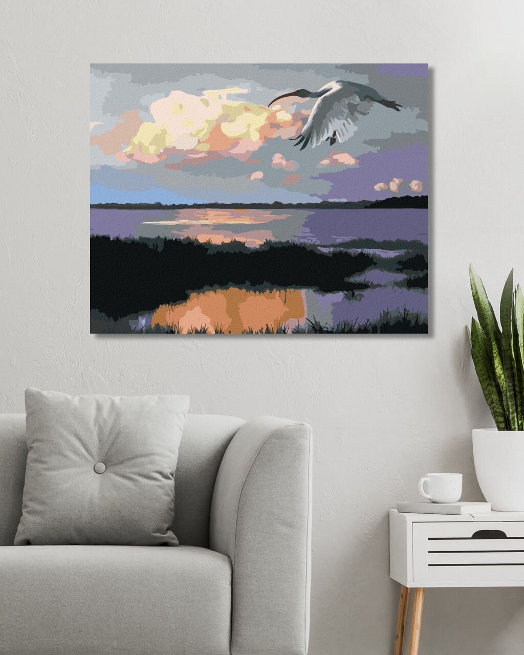 zuty Malování podle čísel - LETÍCÍ IBIS (D. RUSTY RUST) - Rozměr: 40x50 cm, Rámování: Varianta: bez rámu a bez vypnutí plátna - obrázek 4