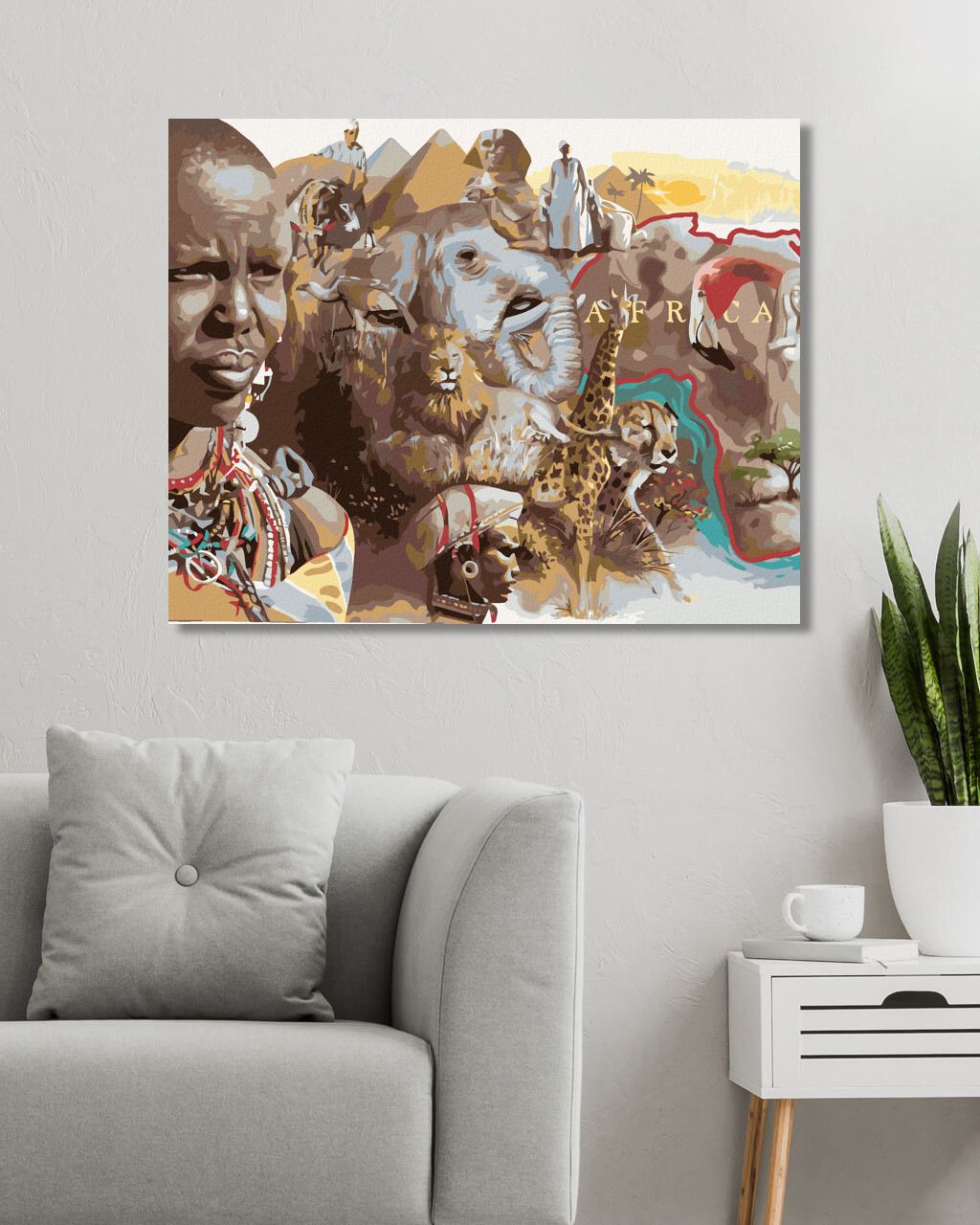 zuty Malování podle čísel - AFRIKA (D. RUSTY RUST) - Rozměr: 40x50 cm, Rámování: Varianta: vypnuté plátno na rám - obrázek 8