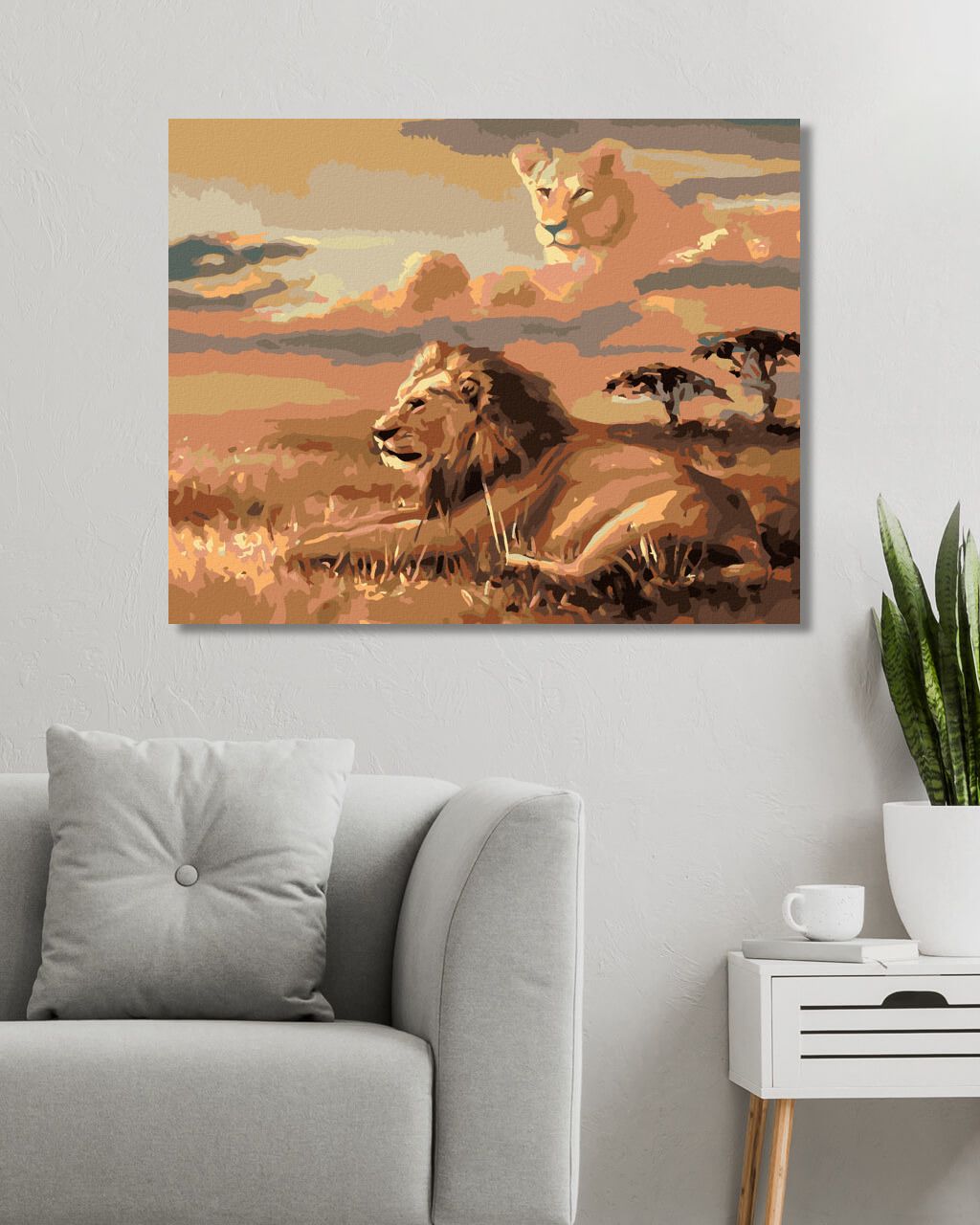 zuty Malování podle čísel - LEV A ILUZE LVICE (D. RUSTY RUST) - Rozměr: 40x50 cm, Rámování: Varianta: bez rámu a bez vypnutí plátna - obrázek 5