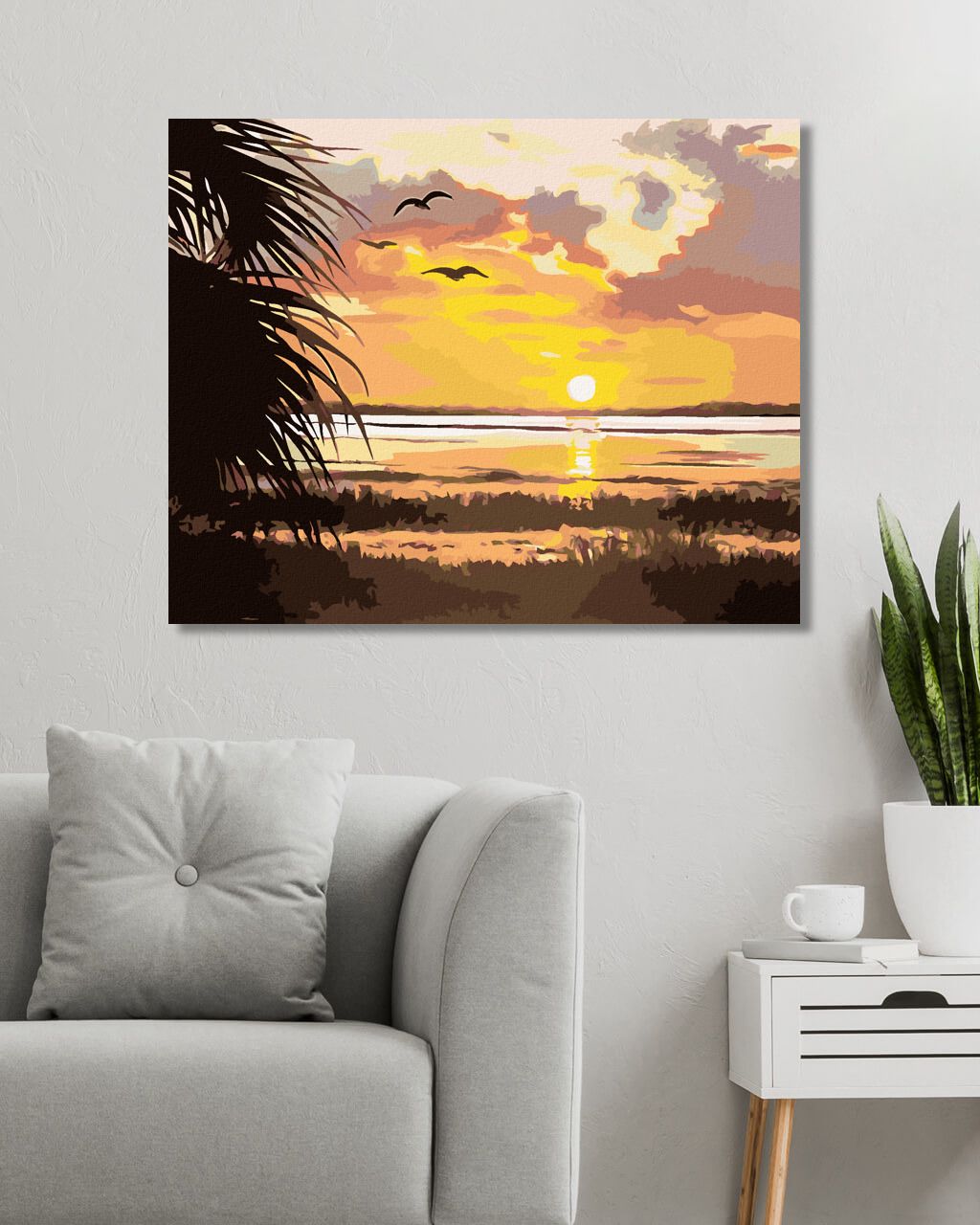 zuty Malování podle čísel - ZÁPAD SLUNCE NAD VODOU 2 (D. RUSTY RUST) - Rozměr: 40x50 cm, Rámování: Varianta: vypnuté plátno na rám - obrázek 9