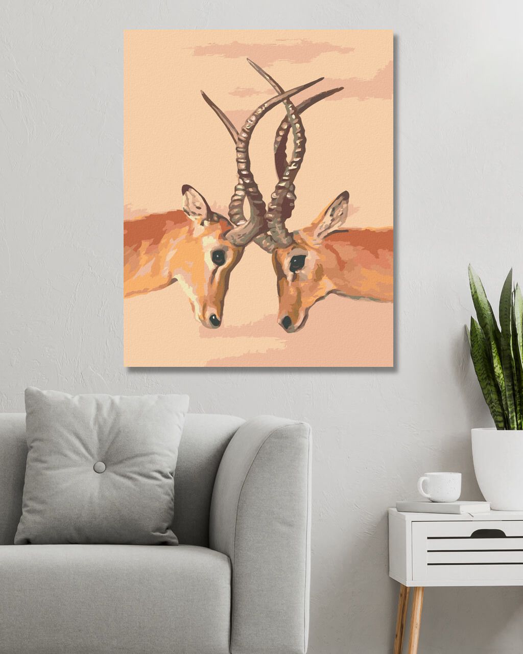 zuty Malování podle čísel - ANTILOPA (D. RUSTY RUST) - Rozměr: 40x50 cm, Rámování: Varianta: vypnuté plátno na rám - obrázek 9