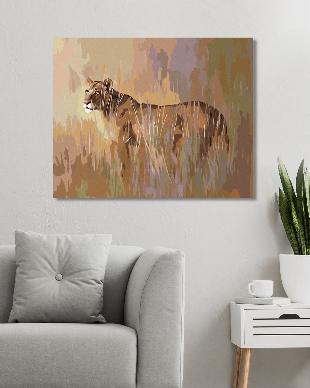 zuty Malování podle čísel - LVICE (D. RUSTY RUST) - Rozměr: 40x50 cm, Rámování: Varianta: vypnuté plátno na rám - obrázek 4