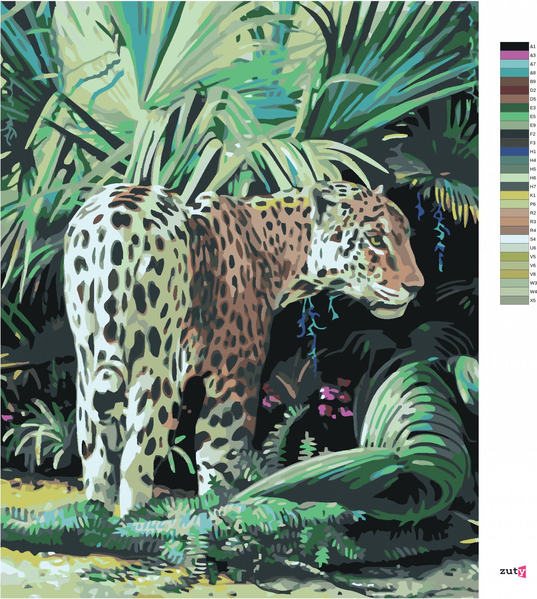 zuty Malování podle čísel - GEPARD (D. RUSTY RUST) - Rozměr: 40x50 cm, Rámování: Varianta: vypnuté plátno na rám - obrázek 5