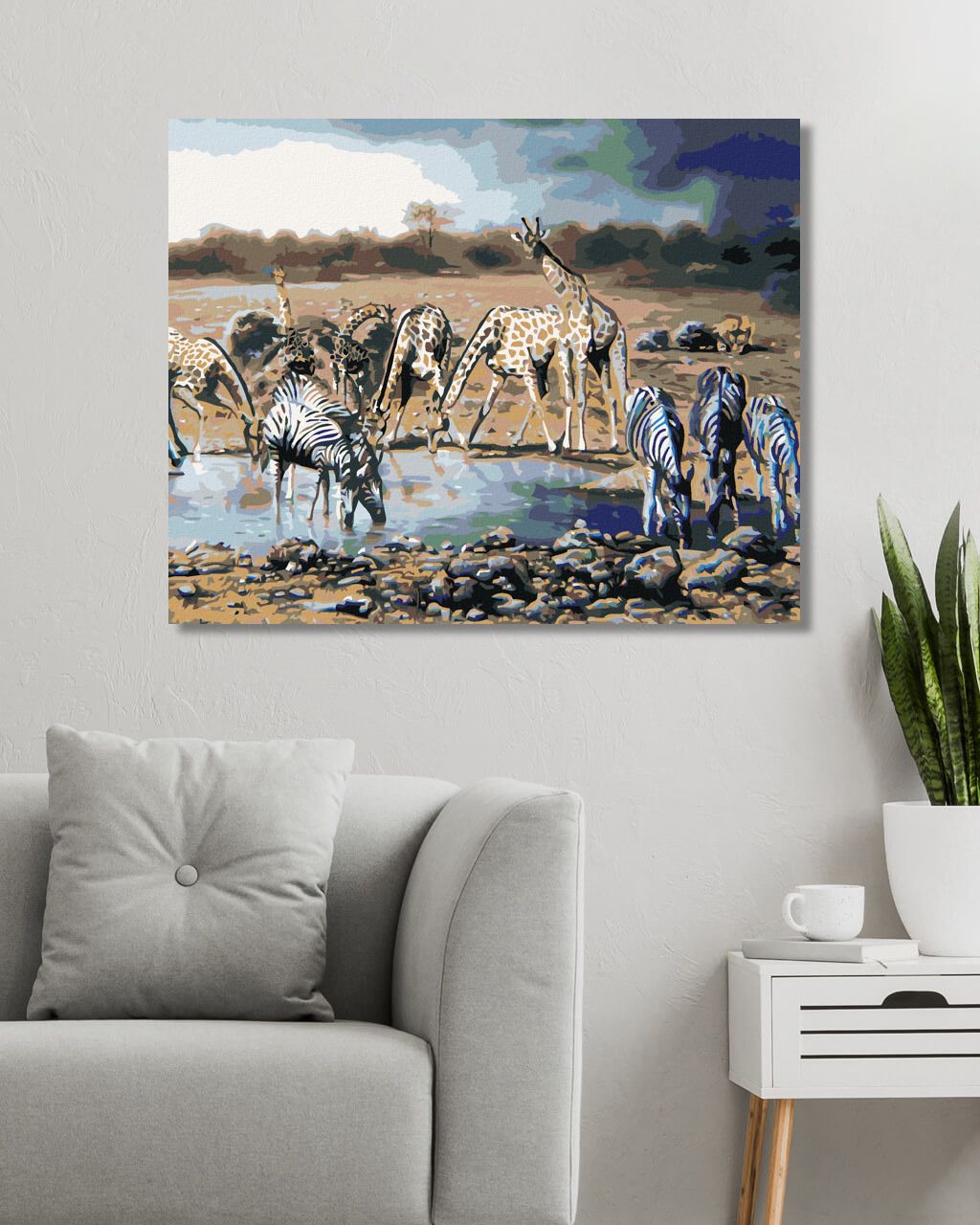 zuty Malování podle čísel - ZVÍŘATA U NAPAJEDLA - ILUZE LVA (D. RUSTY RUST) - Rozměr: 40x50 cm, Rámování: Varianta: bez rámu a bez vypnutí plátna - obrázek 7