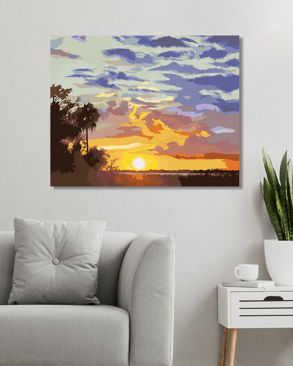 zuty Malování podle čísel - ZÁPAD SLUNCE (D. RUSTY RUST) - Rozměr: 40x50 cm, Rámování: Varianta: bez rámu a bez vypnutí plátna - obrázek 8