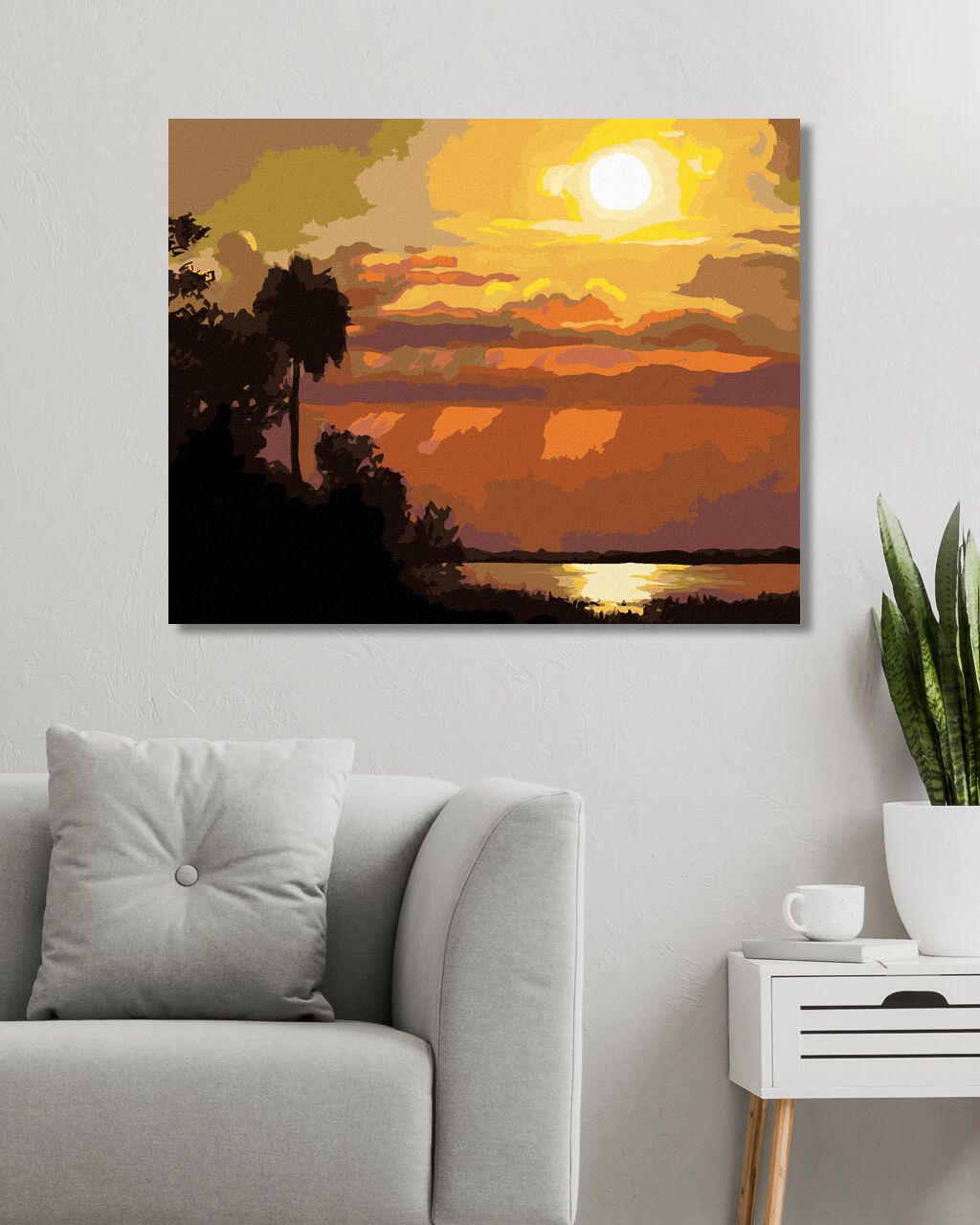 zuty Malování podle čísel - SOUMRAK NAD VODOU (D. RUSTY RUST) - Rozměr: 40x50 cm, Rámování: Varianta: vypnuté plátno na rám - obrázek 6
