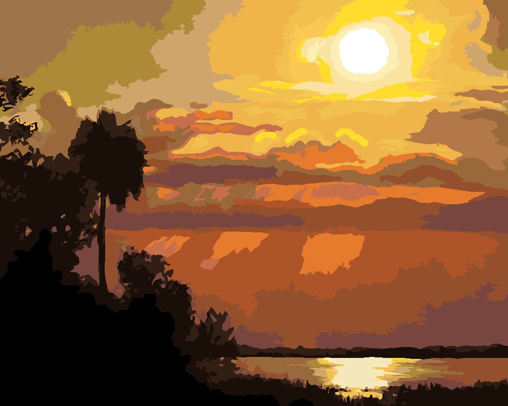 zuty Malování podle čísel - SOUMRAK NAD VODOU (D. RUSTY RUST) - Rozměr: 40x50 cm, Rámování: Varianta: vypnuté plátno na rám - obrázek 8