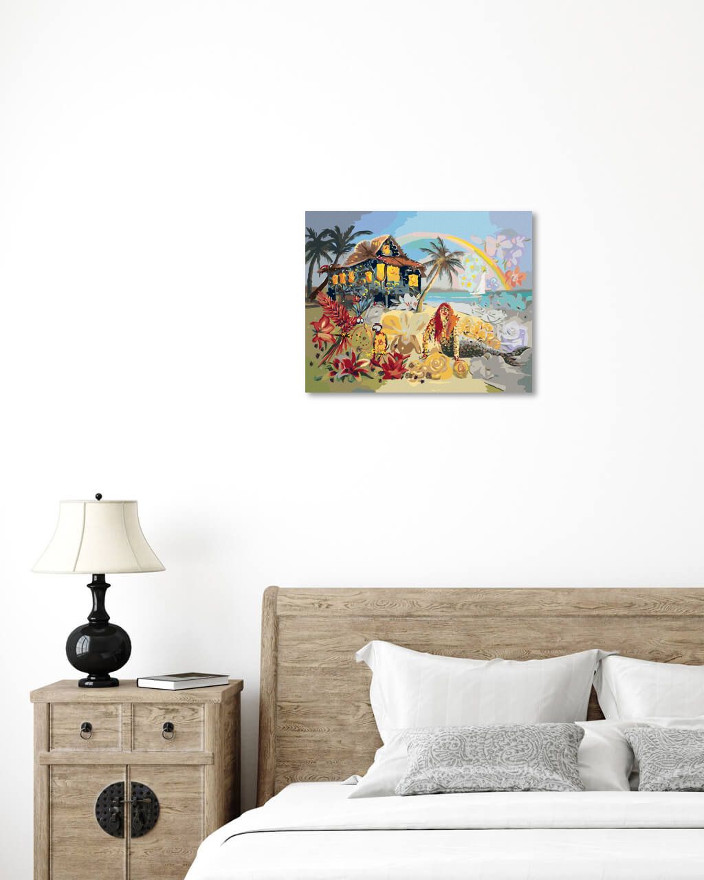 zuty Malování podle čísel - MOŘSKÁ VÍLA NA PLÁŽI (D. RUSTY RUST) - Rozměr: 40x50 cm, Rámování: Varianta: vypnuté plátno na rám - obrázek 9