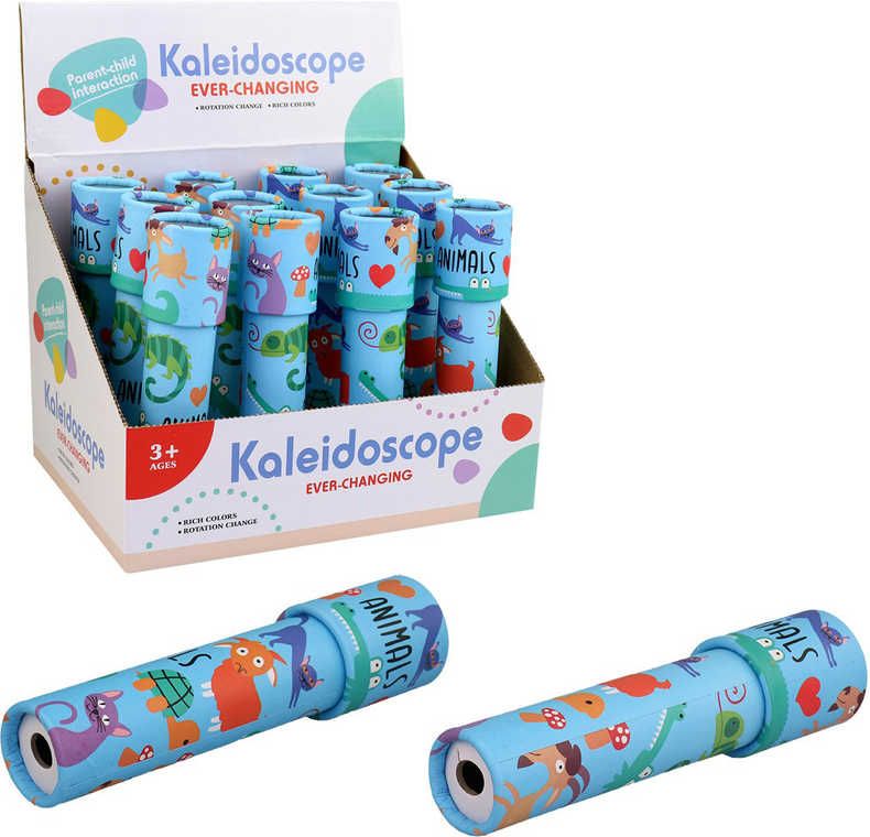 Dudlu Kaleidoskop se zvířátky 15cm dětské magické kukátko tvrdý karton - obrázek 1