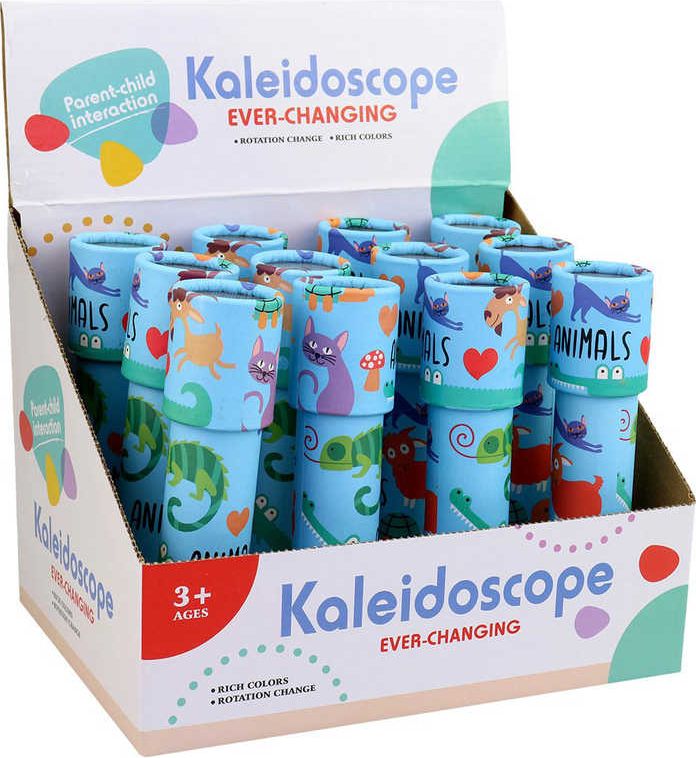 Dudlu Kaleidoskop se zvířátky 15cm dětské magické kukátko tvrdý karton - obrázek 3