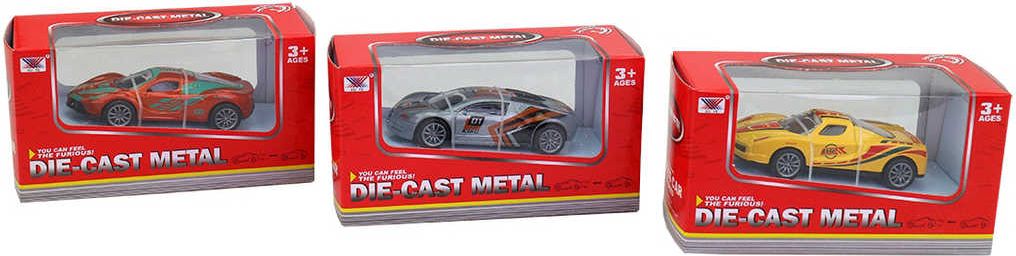 Dudlu Auto závodní kovové 8cm závodnička metalíza 6 druhů v krabici - obrázek 2