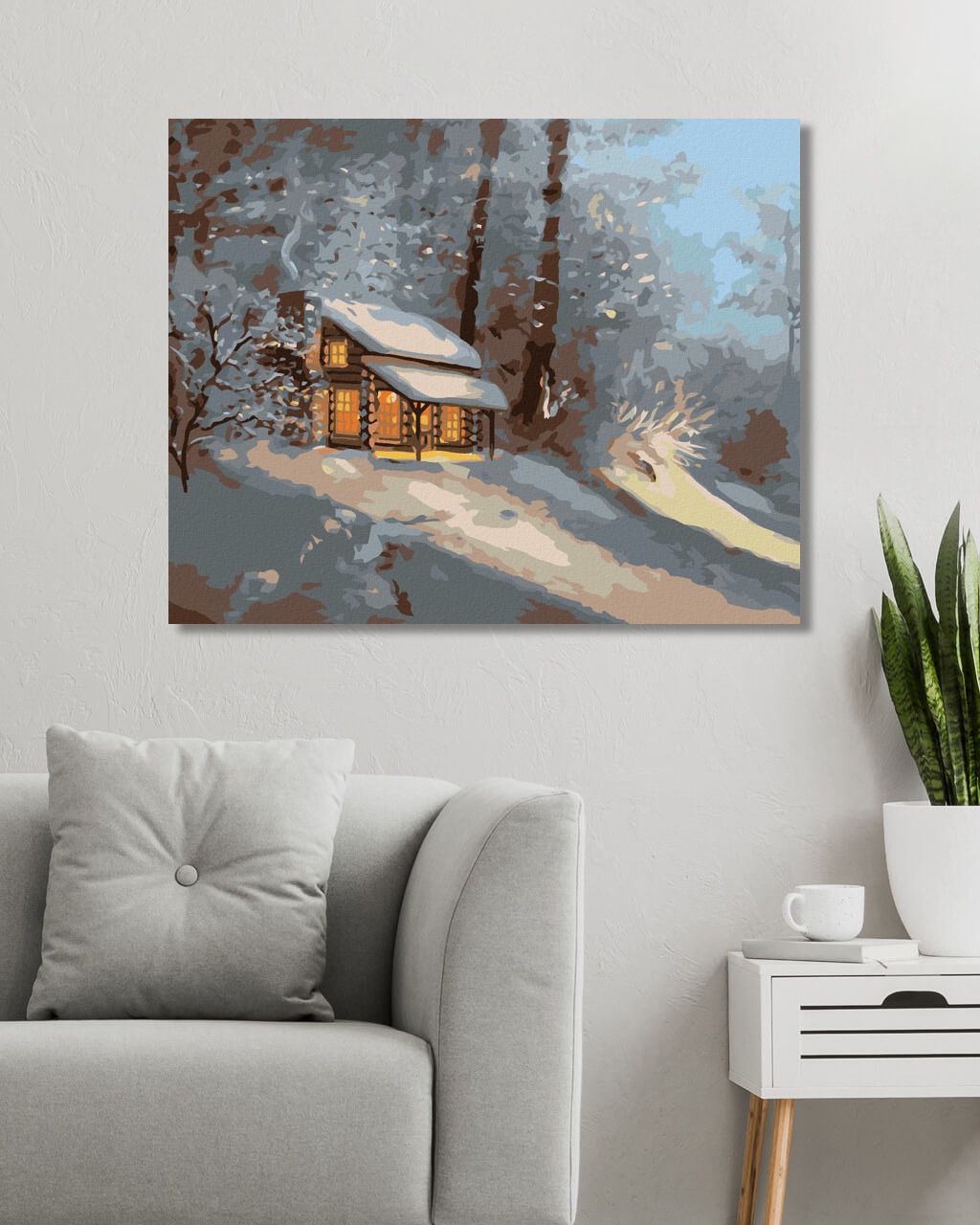 zuty Malování podle čísel - ZASNĚŽENÝ SRUB V LESE 2 (D. RUSTY RUST) - Rozměr: 40x50 cm, Rámování: Varianta: bez rámu a bez vypnutí plátna - obrázek 10