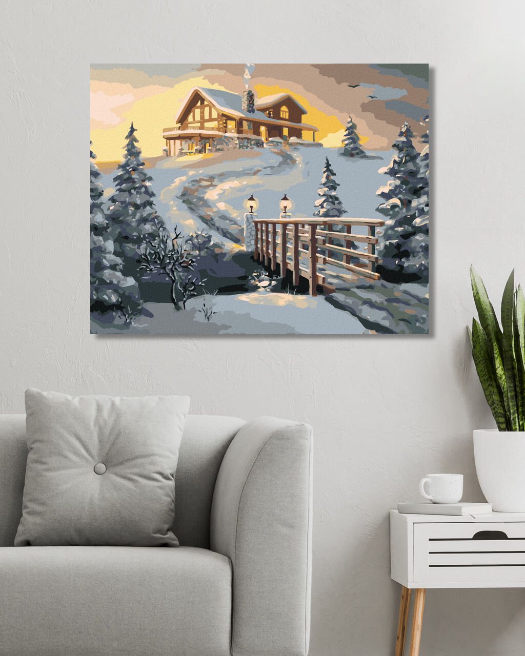 zuty Malování podle čísel - ZASNĚŽENÝ SRUB PŘI ROZBŘESKU (D. RUSTY RUST) - Rozměr: 40x50 cm, Rámování: Varianta: bez rámu a bez vypnutí plátna - obrázek 19