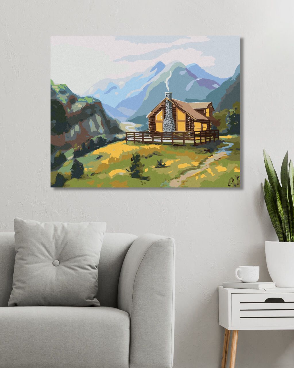 zuty Malování podle čísel - SRUB NA JAŘE (D. RUSTY RUST) - Rozměr: 40x50 cm, Rámování: Varianta: bez rámu a bez vypnutí plátna - obrázek 7
