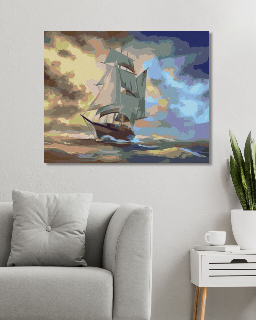 zuty Malování podle čísel - PLACHETNICE NA MOŘI (D. RUSTY RUST) - Rozměr: 40x50 cm, Rámování: Varianta: bez rámu a bez vypnutí plátna - obrázek 14
