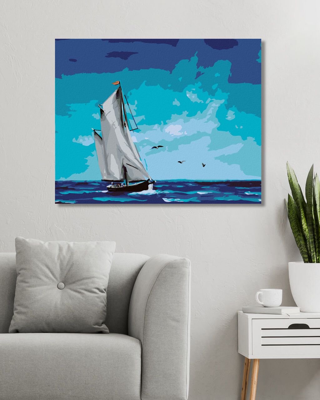 zuty Malování podle čísel - PLACHETNICE NA MOŘI (D. RUSTY RUST) - Rozměr: 40x50 cm, Rámování: Varianta: bez rámu a bez vypnutí plátna - obrázek 6