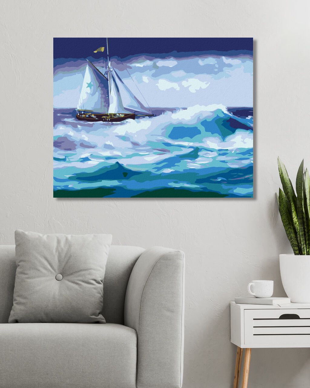 zuty Malování podle čísel - PLACHETNICE NA MOŘI (D. RUSTY RUST) - Rozměr: 40x50 cm, Rámování: Varianta: bez rámu a bez vypnutí plátna - obrázek 21