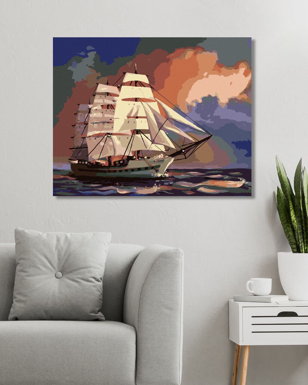 zuty Malování podle čísel - PLACHETNICE NA MOŘI (D. RUSTY RUST) - Rozměr: 40x50 cm, Rámování: Varianta: bez rámu a bez vypnutí plátna - obrázek 37