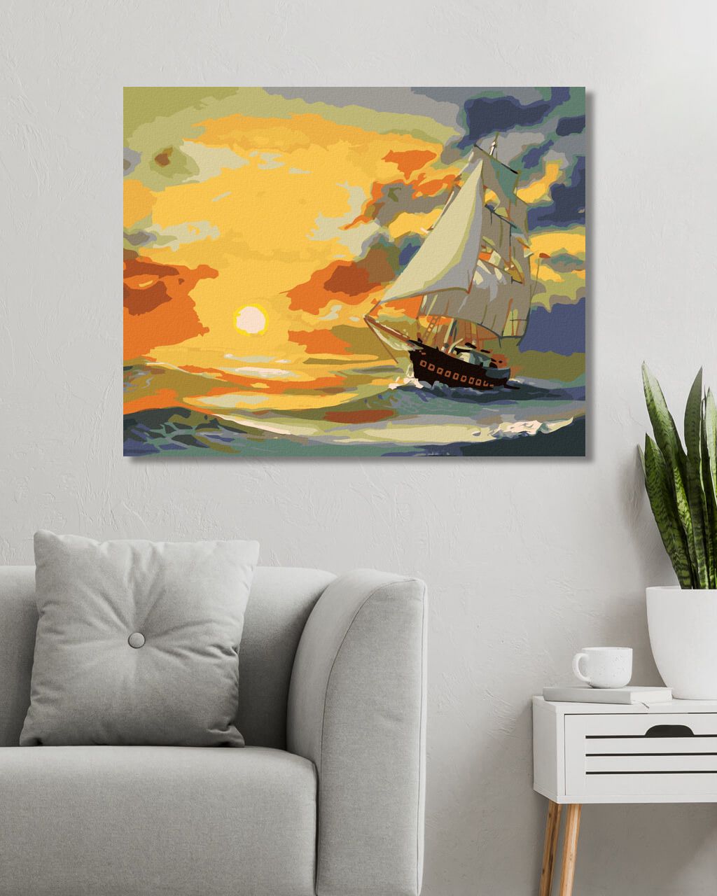 zuty Malování podle čísel - PLACHETNICE PO SOUMRAKU 2 (D. RUSTY RUST) - Rozměr: 40x50 cm, Rámování: Varianta: bez rámu a bez vypnutí plátna - obrázek 10