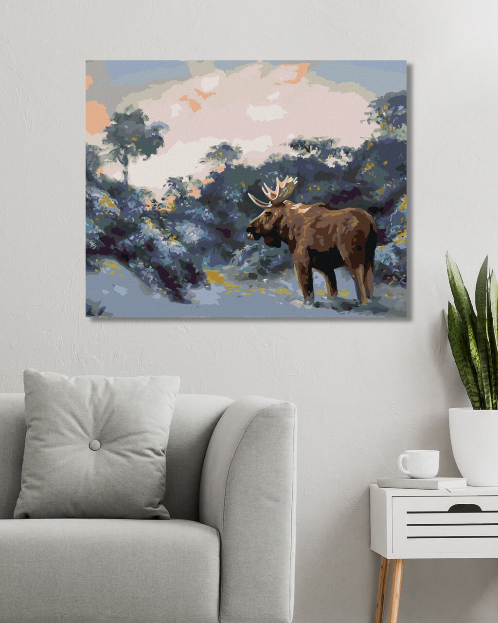 zuty Malování podle čísel - LOS V ZIMĚ 3 (D. RUSTY RUST) - Rozměr: 40x50 cm, Rámování: Varianta: vypnuté plátno na rám - obrázek 5