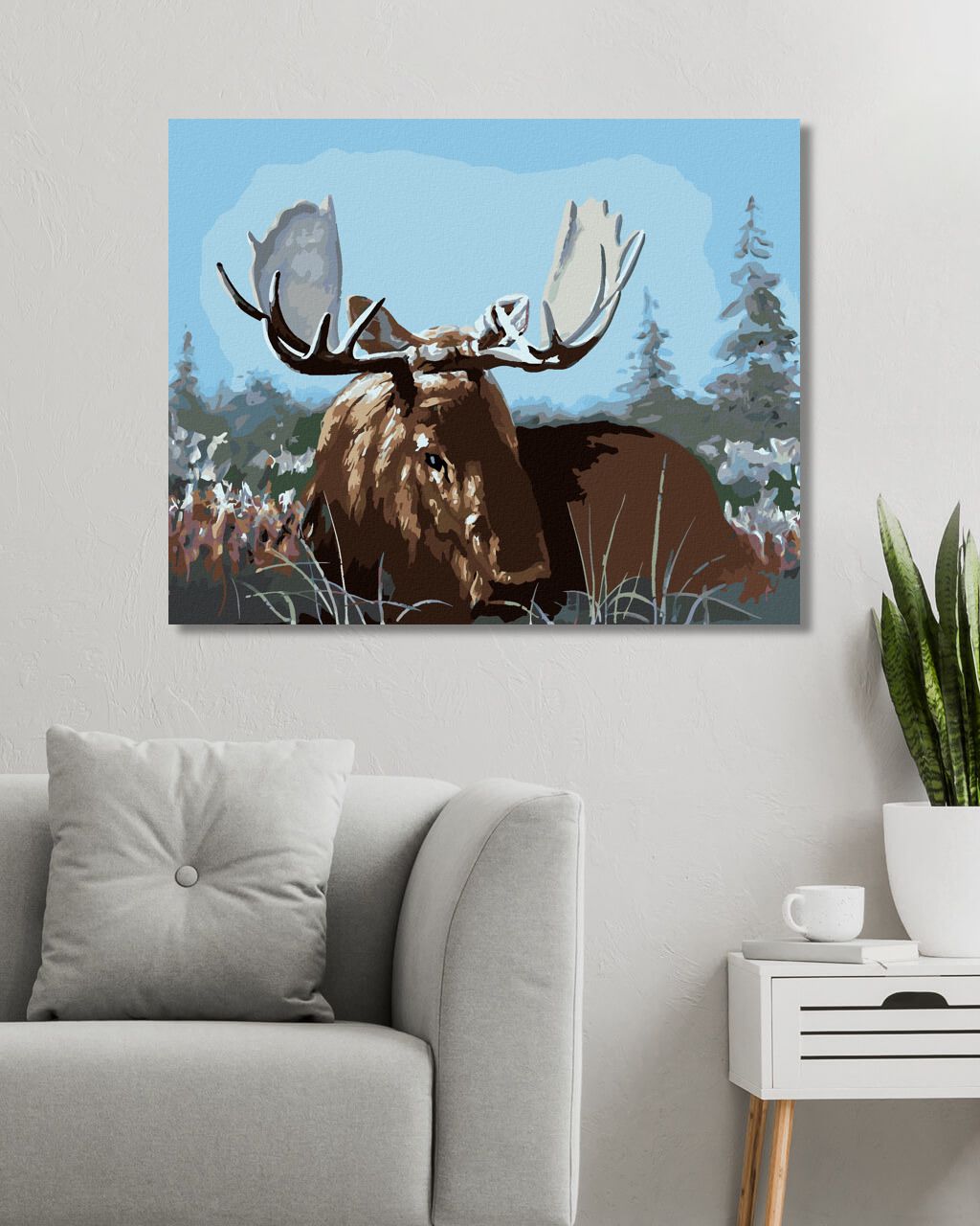 zuty Malování podle čísel - LOS LEŽÍCÍ V TRÁVĚ (D. RUSTY RUST) - Rozměr: 40x50 cm, Rámování: Varianta: bez rámu a bez vypnutí plátna - obrázek 9