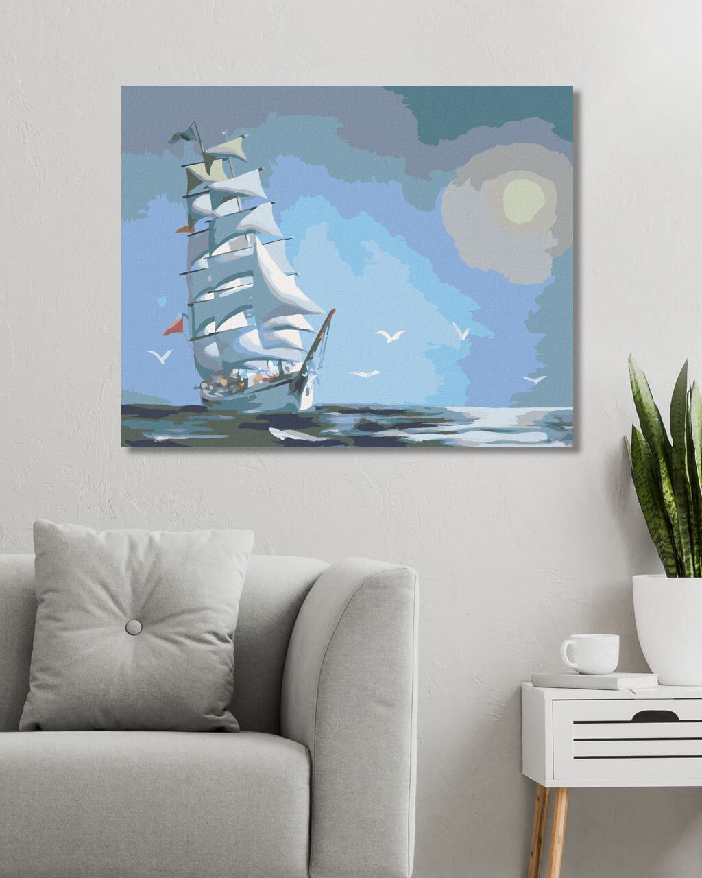 zuty Malování podle čísel - BÍLÁ PLACHETNICE (D. RUSTY RUST) - Rozměr: 40x50 cm, Rámování: Varianta: bez rámu a bez vypnutí plátna - obrázek 10