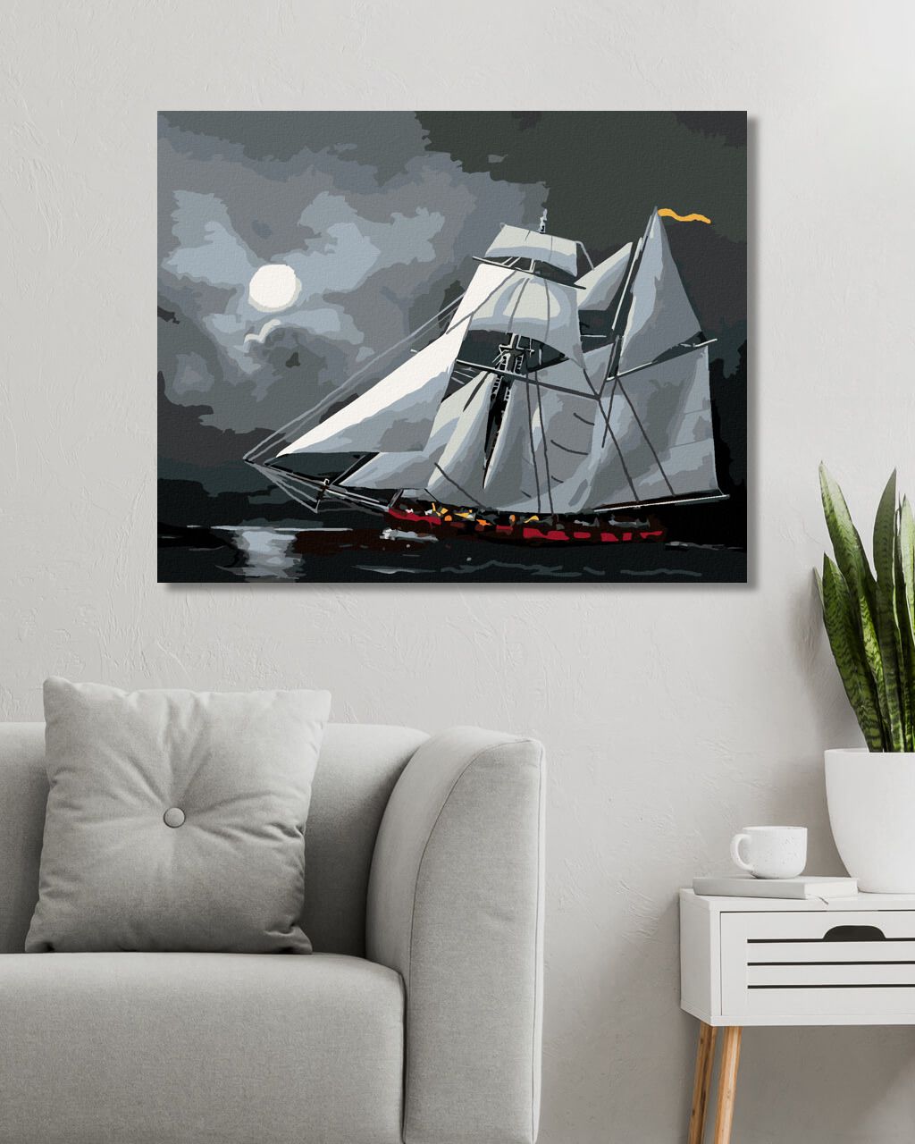 zuty Malování podle čísel - PLACHETNICE ZA ÚPLŇKU (D. RUSTY RUST) - Rozměr: 40x50 cm, Rámování: Varianta: bez rámu a bez vypnutí plátna - obrázek 8