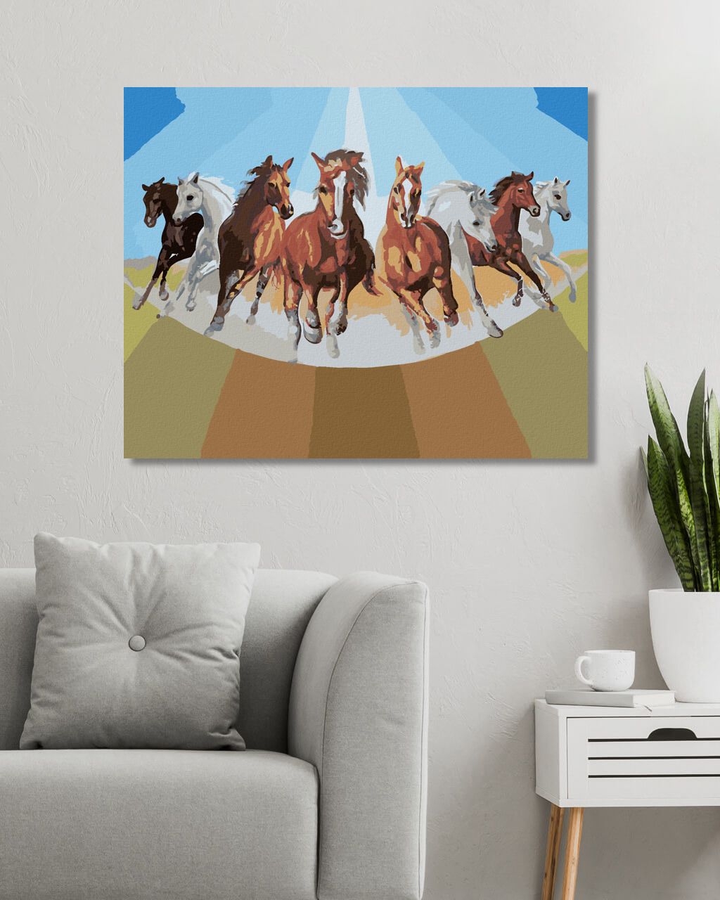 zuty Malování podle čísel - KONĚ V BĚHU (D. RUSTY RUST) - Rozměr: 40x50 cm, Rámování: Varianta: bez rámu a bez vypnutí plátna - obrázek 4