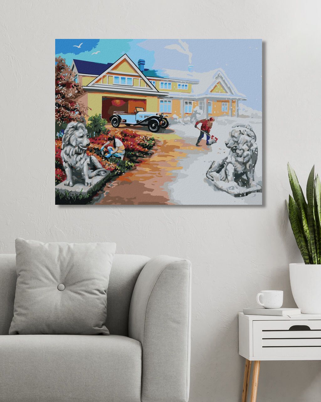 zuty Malování podle čísel - LÉTO A ZIMA (D. RUSTY RUST) - Rozměr: 40x50 cm, Rámování: Varianta: bez rámu a bez vypnutí plátna - obrázek 10