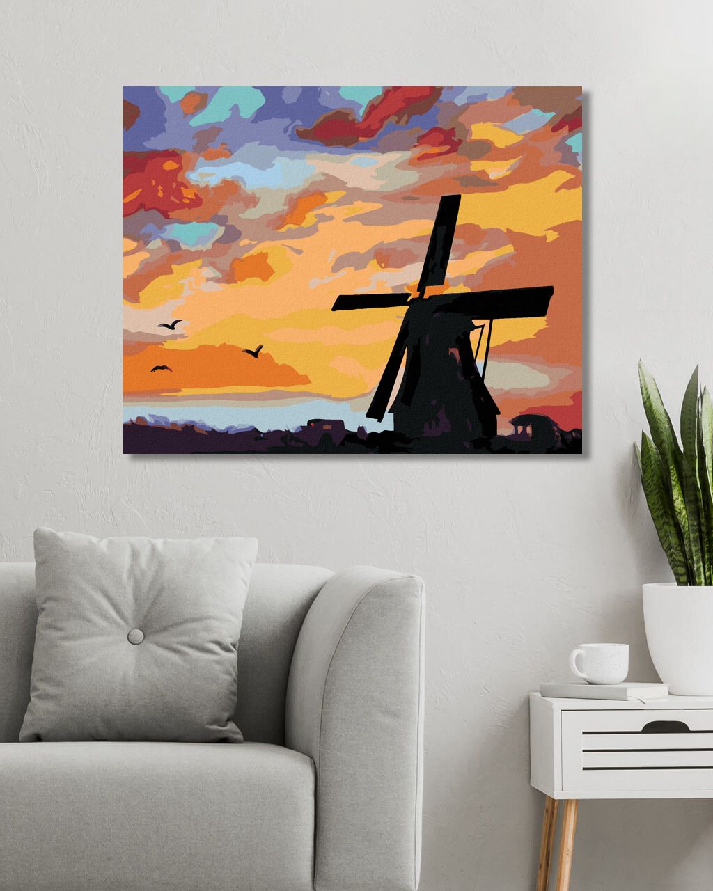 zuty Malování podle čísel - MLÝN A ČERVÁNKY (D. RUSTY RUST) - Rozměr: 40x50 cm, Rámování: Varianta: bez rámu a bez vypnutí plátna - obrázek 4