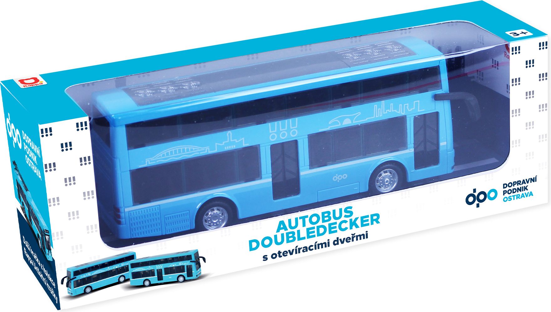 RAPPA Dvoupatrový autobus doubledecker DPO Ostrava 20 cm - obrázek 7