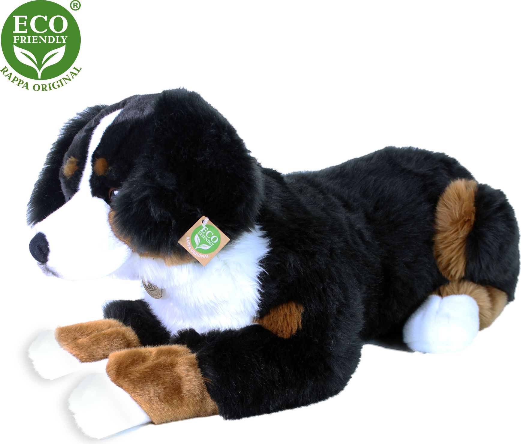 RAPPA Plyšový pes bernský salašnický ležící 70 cm ECO-FRIENDLY - obrázek 4